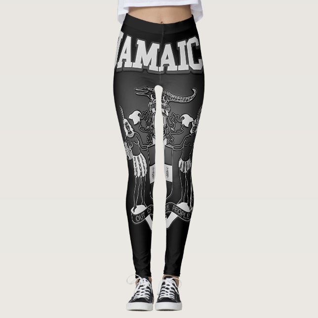Jamaica Coat of Arms Leggings (Front)