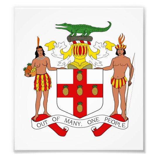 Jamaica Coat Of Arms Photo Print Zazzle.co.uk