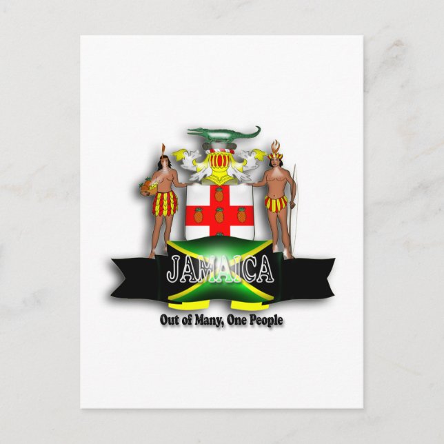 Jamaica Coat of Arms Postcard (Front)