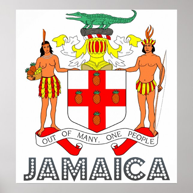 Jamaica Coat of Arms Poster (Front)