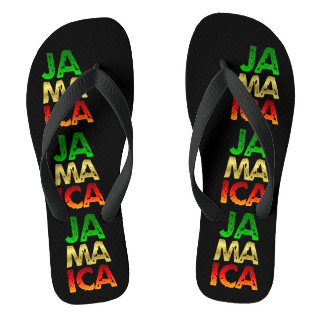 Jamaica colourful typography flip flops (Footbed)