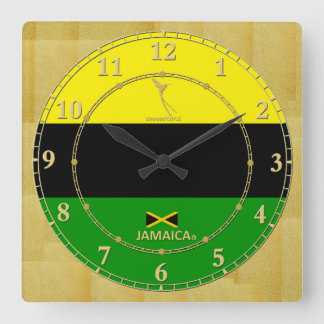 Jamaica Colours Gold Modern Wall Clock Gift Sale