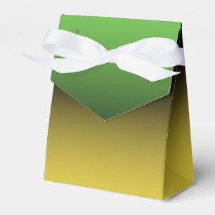 Jamaica Colours Gradient Ombre Green & Gold Favour Box