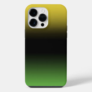 Jamaica Colours Gradient Ombre Green & Yellow iPhone 14 Pro Max Case