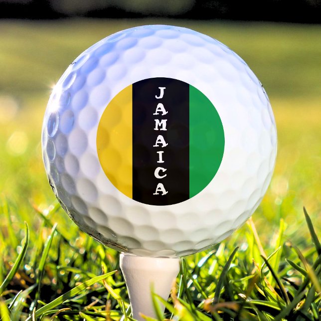 Jamaica Colours Green Gold Black Jamaican Golf Balls (jamaica golf ball)