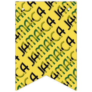 Jamaica Country Jamaican Flag Typography Pattern