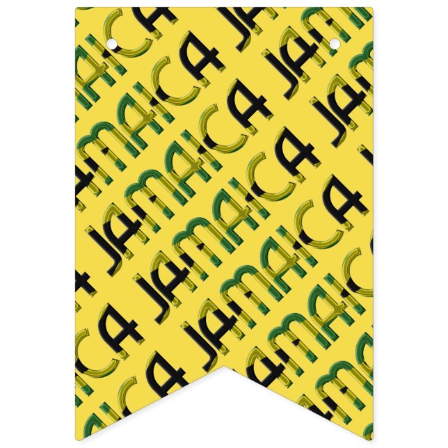Jamaica Country Jamaican Flag Typography Pattern (First Flag)