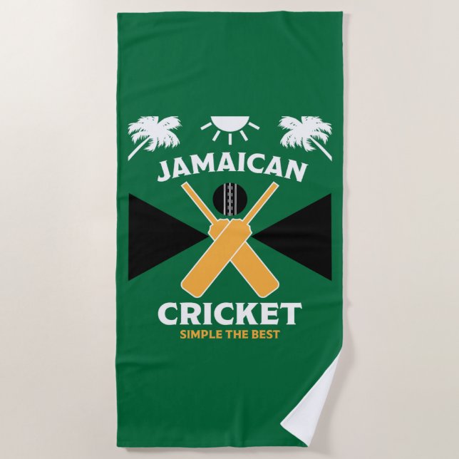 Jamaica Cricket Beach Towel (Front)