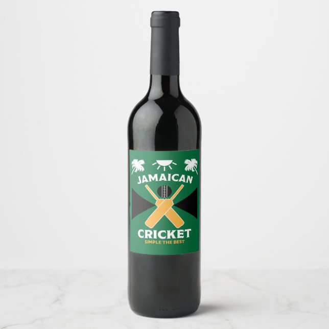 Jamaica Cricket Wine Label (Front)