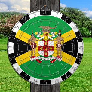 Jamaica Dartboard & Jamaican Flag / game board