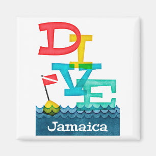Jamaica Dive - Colourful Scuba Magnet