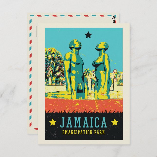Jamaica, Emancipation Park, Caribbean Postcard (Front/Back)