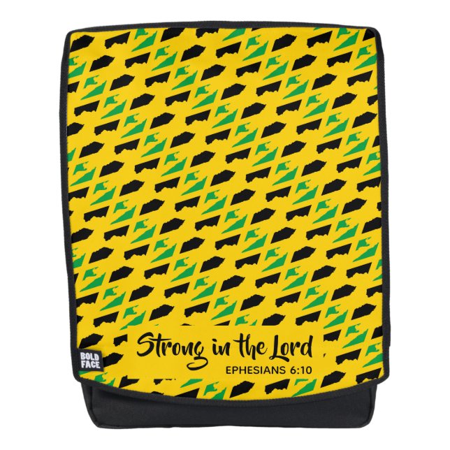 JAMAICA Ephesians 6 Christian Scripture Bible Backpack (Front)