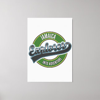 Jamaica Explorer into Adventure logo Canvas Print