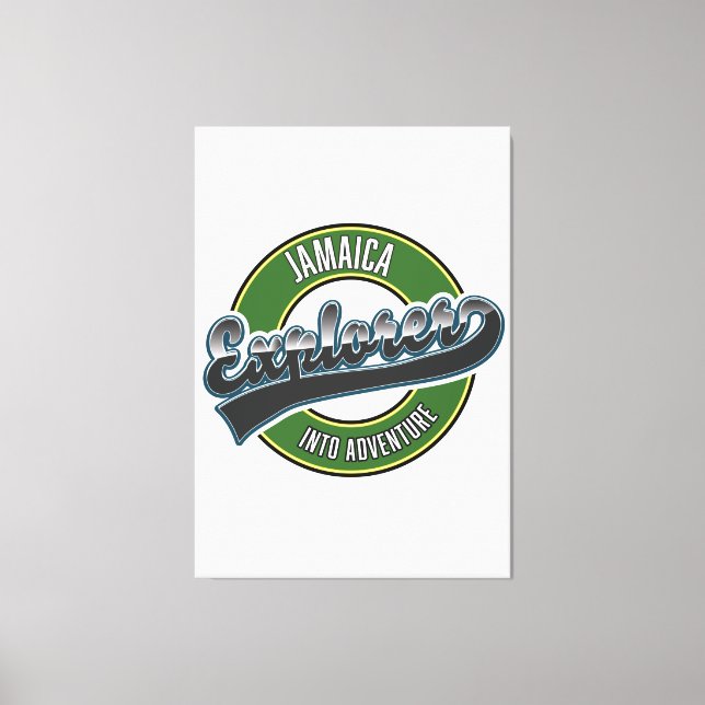 Jamaica Explorer into Adventure logo Canvas Print (Front)