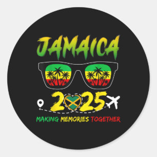 Jamaica Family Reunion 2025 Making Memories Vacati Classic Round Sticker