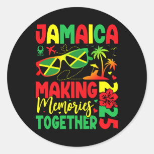 Jamaica Family Reunion 2025 Making Memories Vacati Classic Round Sticker