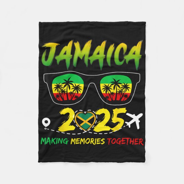 Jamaica Family Reunion 2025 Making Memories Vacati Fleece Blanket (Front)