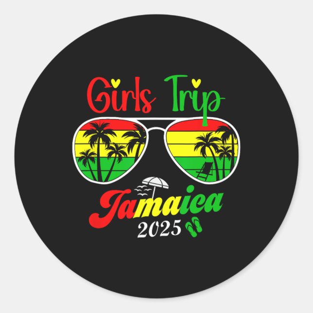 Jamaica Family Reunion Girls Trip 2025 Vacation Su Classic Round Sticker (Front)
