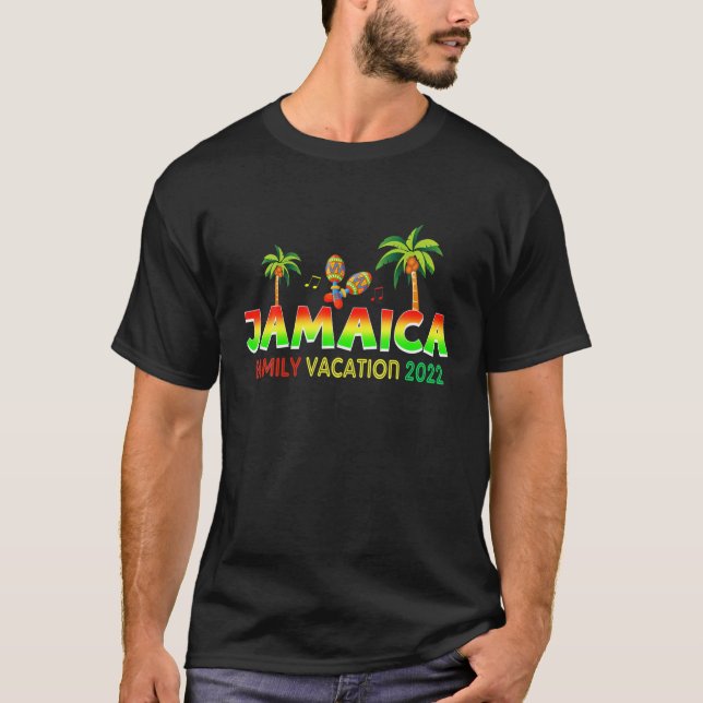 Jamaica Family Vacation 2022 Music Funny T-Shirt (Front)