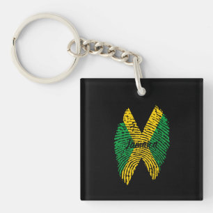Jamaica Finger print Key Ring