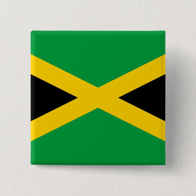 Jamaica Flag 15 Cm Square Badge (Front)