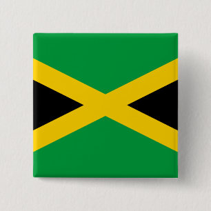 Jamaica Flag 15 Cm Square Badge