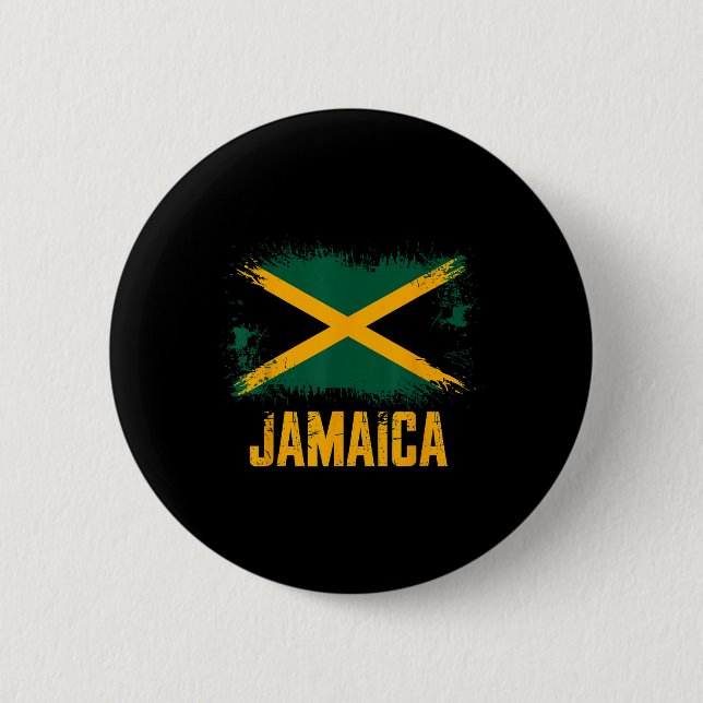 Jamaica Flag  6 Cm Round Badge (Front)