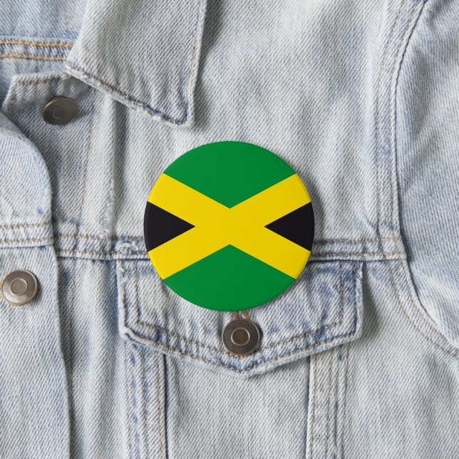 Jamaica flag 7.5 cm round badge (In Situ)