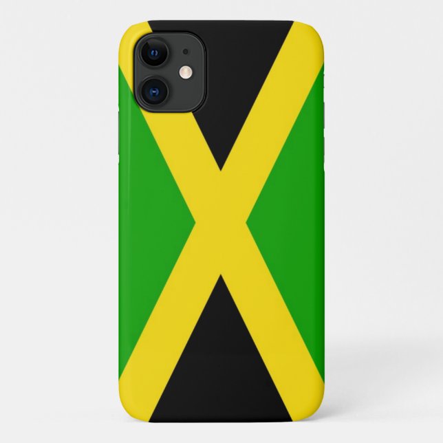 Jamaica Flag, Black, Green and Yellow Case-Mate iPhone Case (Back)