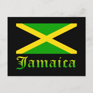 Jamaica Flag, Black, Green and Yellow Postcard