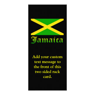 Jamaica Flag, Black, Green and Yellow Rack Card