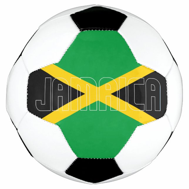 Jamaica Flag Black Green Yellow Patriotic  Football (Front)