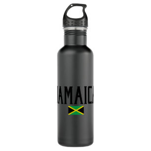 Jamaica Flag Black Text  710 Ml Water Bottle
