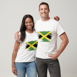 Jamaica Flag Brush Art T-Shirt