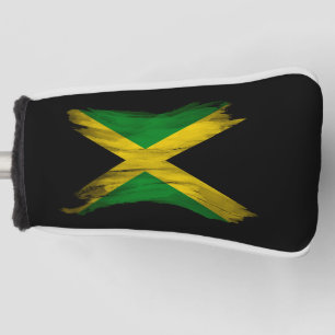 Jamaica flag brush stroke, national flag golf head cover