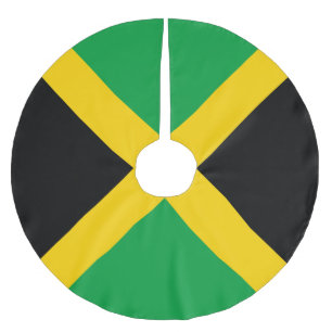 Jamaica Flag Brushed Polyester Tree Skirt