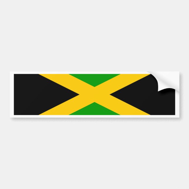 Jamaica Flag Bumper Sticker (Front)