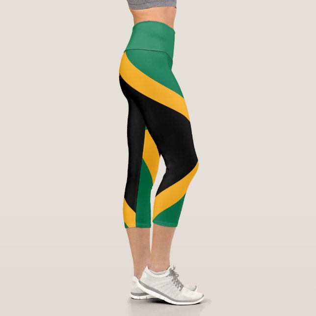 Jamaica Flag Capri Leggings (Right)