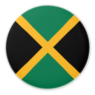 Jamaica Flag Ceramic Knob