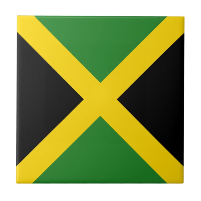 Jamaica Flag Ceramic Tile (Front)