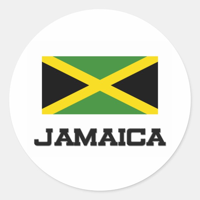 Jamaica Flag Classic Round Sticker (Front)