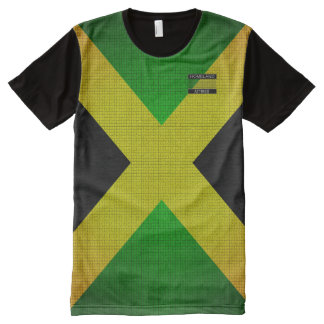 Jamaica Flag Colours Black Yellow Green T-Shirt