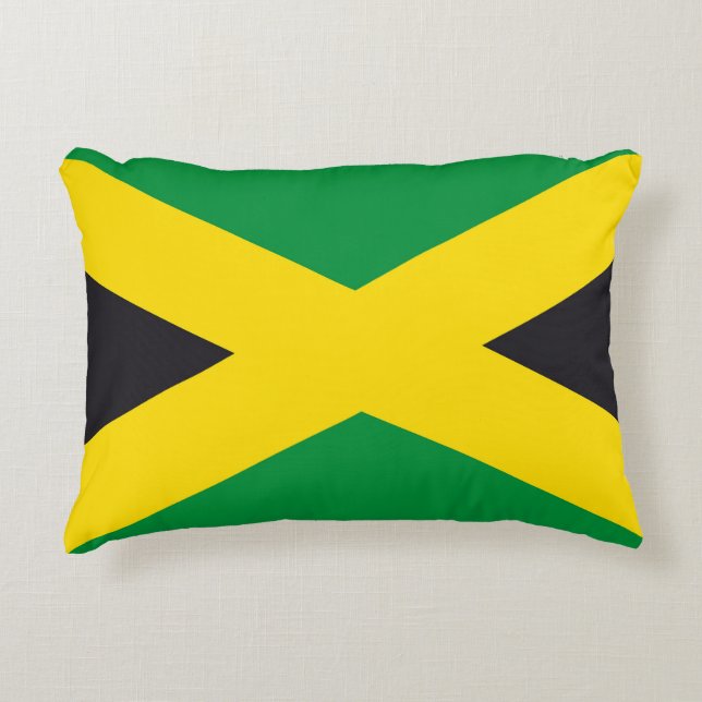 Jamaica flag decorative cushion (Front)