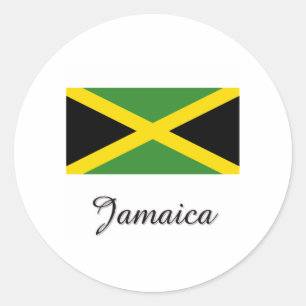 Jamaica Flag Design Classic Round Sticker