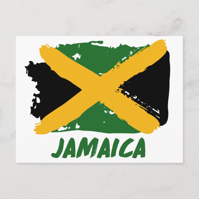 Jamaica flag design postcard (Front)