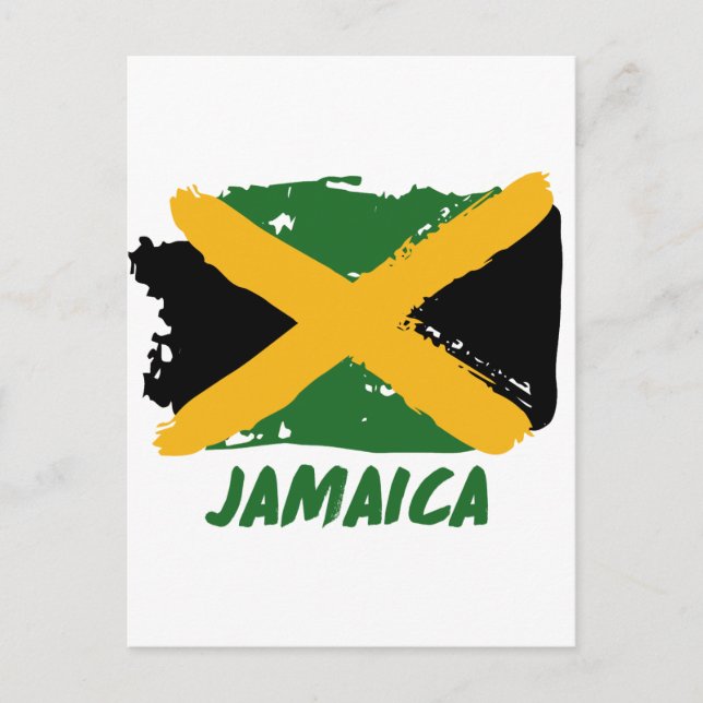 Jamaica flag design postcard (Front)