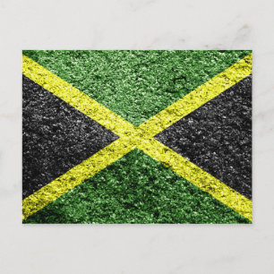 Jamaica Flag Distressed Postcard