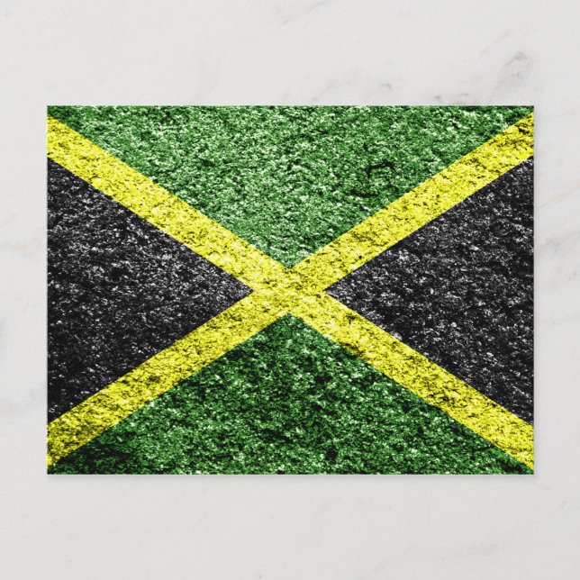 Jamaica Flag Distressed Postcard (Front)