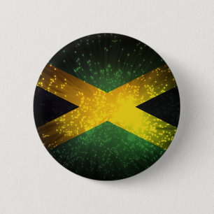 Jamaica Flag Firework 6 Cm Round Badge